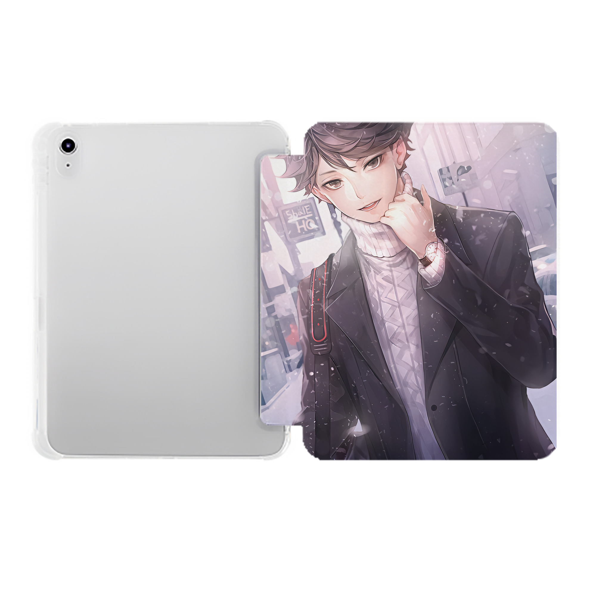 （画像用） ハイキュー!! Haikyu!! IPad ケース ペン収納付き 三つ折りスタンド PUレザー×シリコン 対応機種9.5/10.5/10.9インチ